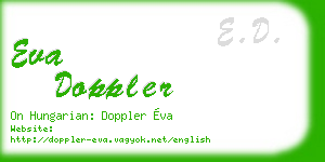 eva doppler business card